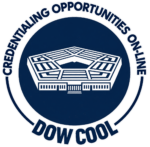 Logo for Department of War Credentialing Opportunities Online (COOL) programs that funds RBLP Leadership Certifications.